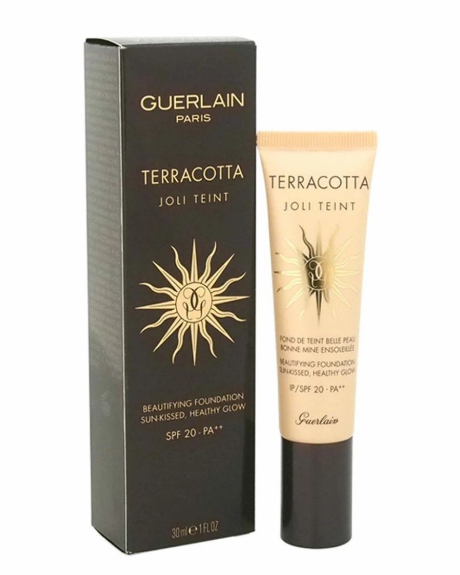 Face & Eye Makeup | * Guerlain 1Oz Medium Terracotta Joli Teint Beautifying Foundation Women Face & Eye Makeup