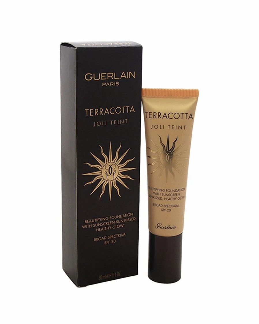 Face & Eye Makeup | * Guerlain 1Oz Terracotta Joli Teint Beautifying Foundation With Sunscreen Dark Women Face & Eye Makeup