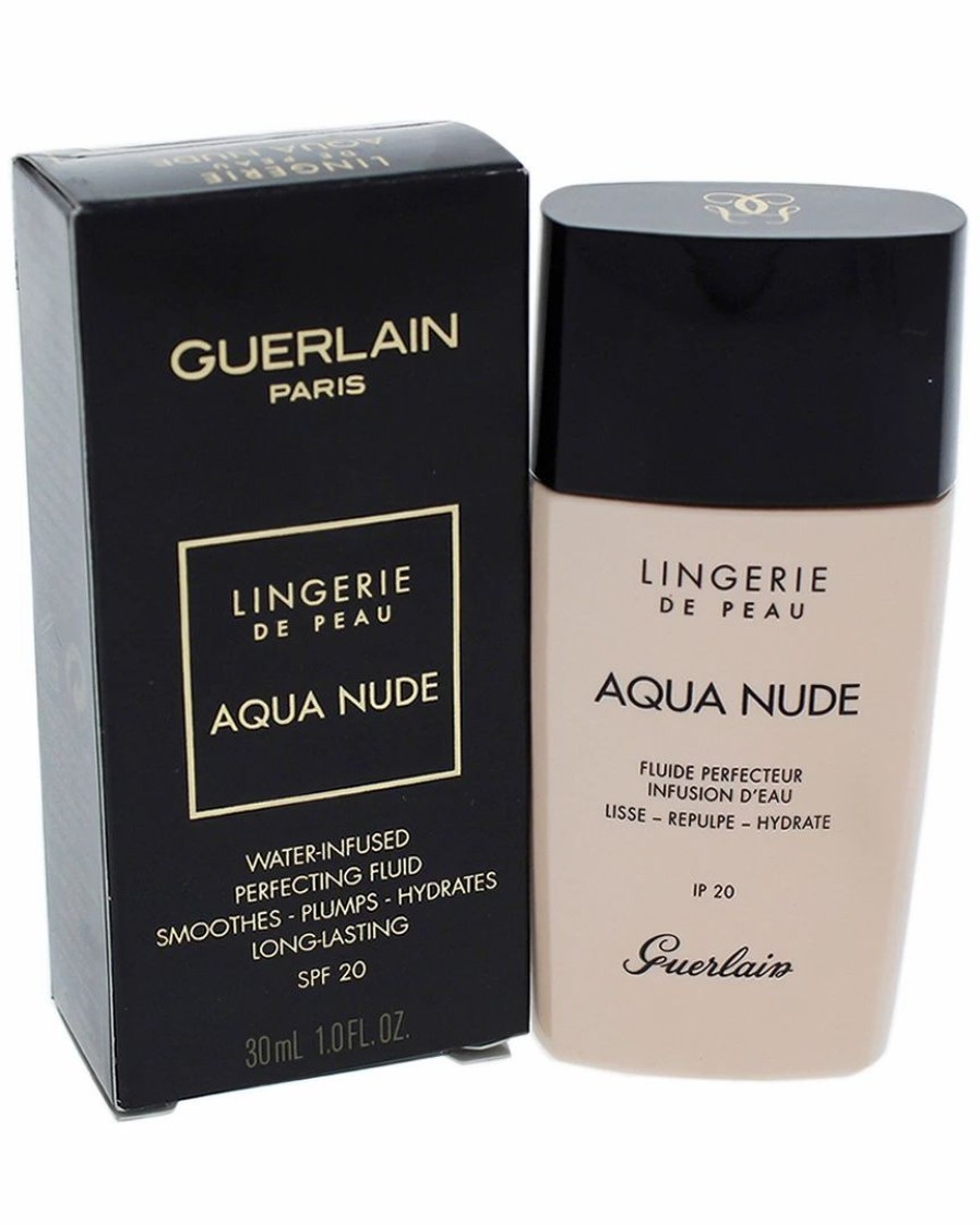 Face & Eye Makeup | * Guerlain Women'S 1Oz 02C Light Cool Lingerie De Peau Aqua Nude Foundation Spf 20 Face & Eye Makeup